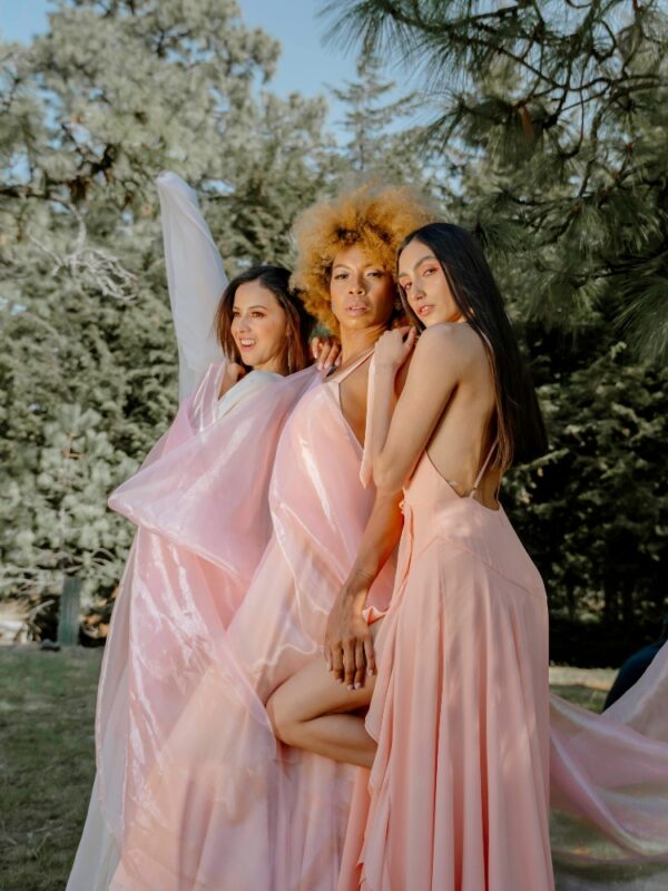 Robe Évasée Rose Pastel